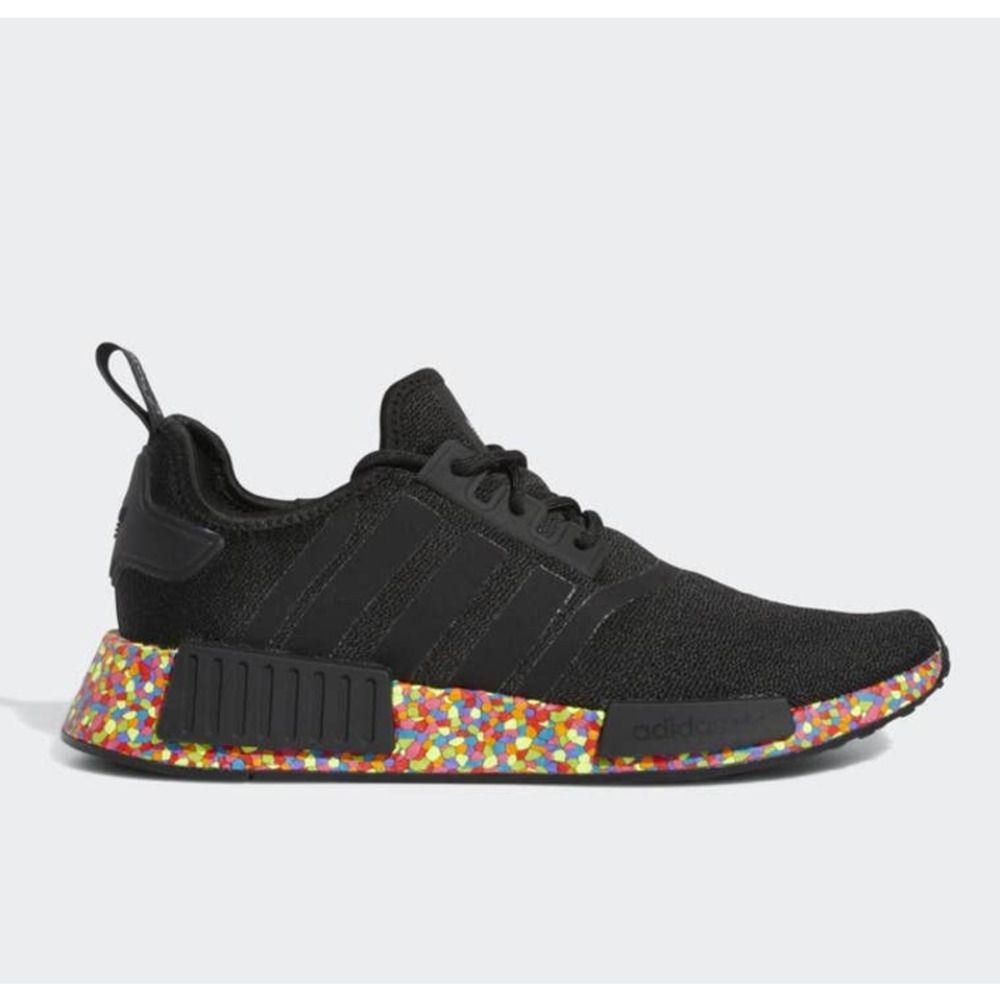Adidas NMD R1 Unisex Big Kid Size 4.5 Athletic Sneaker - Black Mosaic.